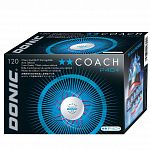 Мячи для настольного тенниса DONIC Coach P40+ 2* бел. 120 шт.